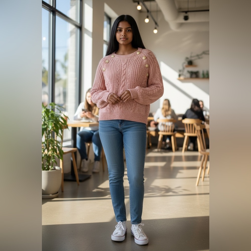 22. La Maille Sezane Crew Neck Sweater EUC - Picture 7 of 11